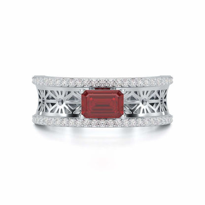 Panache Silver Ring - White Gold - Image 4