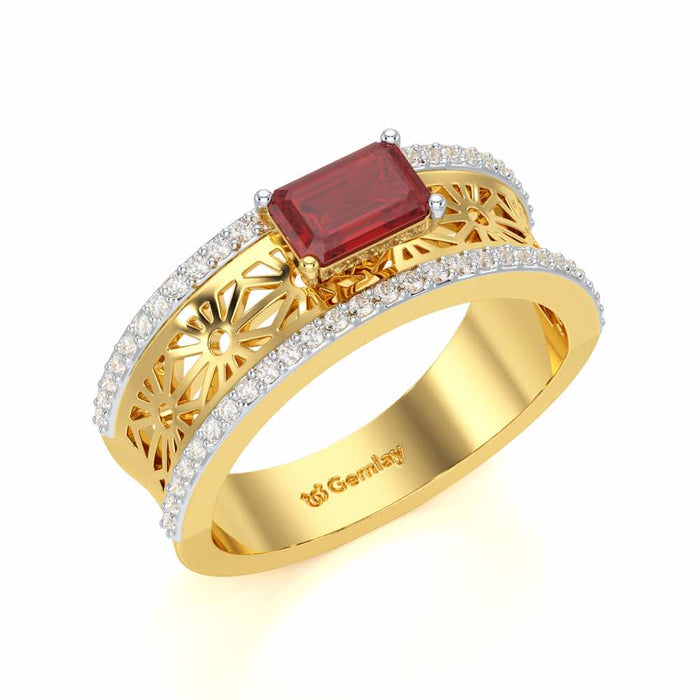 Panache Silver Ring - Yellow Gold - Image 1