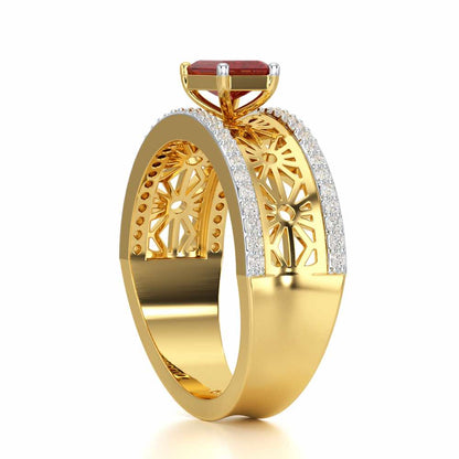 Panache Silver Ring - Yellow Gold - Image 3