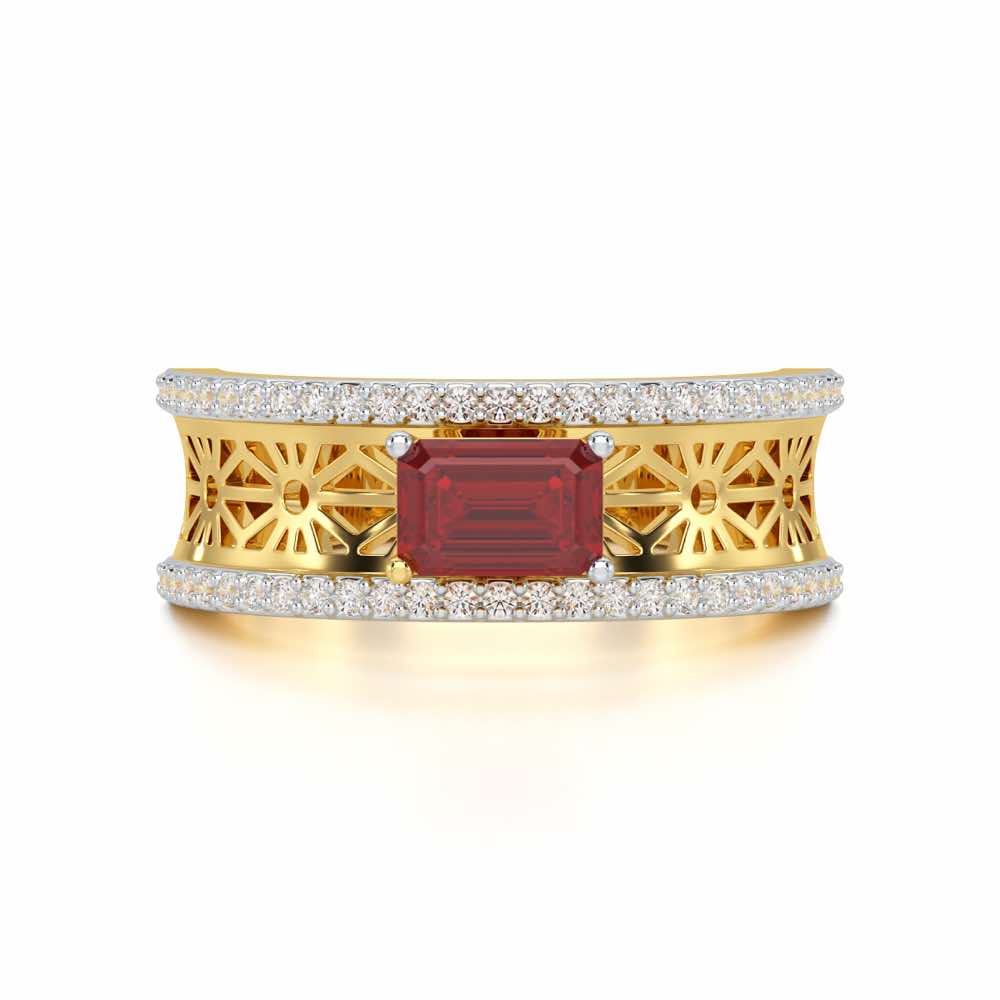 Panache Silver Ring - Yellow Gold - Image 4