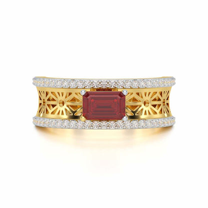 Panache Silver Ring - Yellow Gold - Image 4