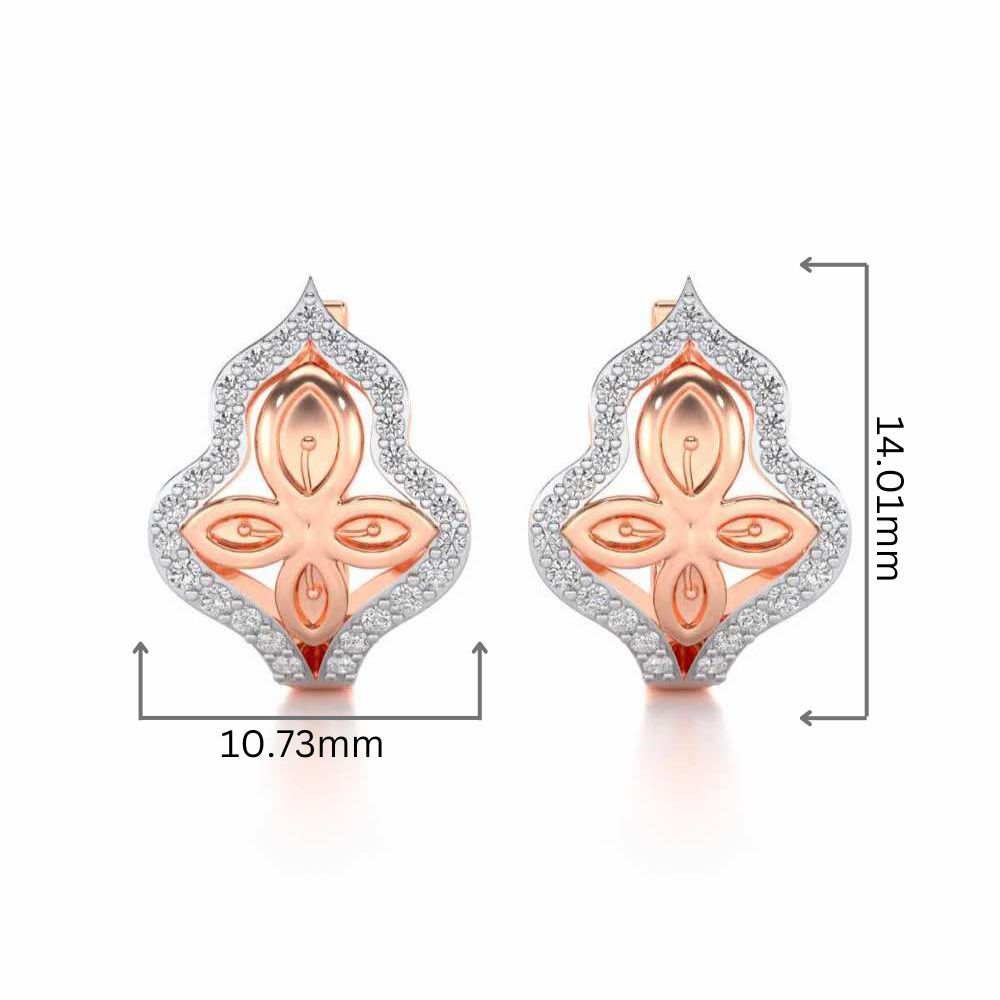 Panache Leaf Silver Bali - Rose Gold - Image 2