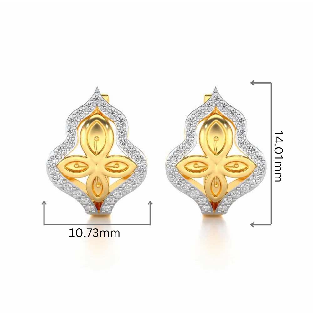 Panache Leaf Silver Bali - Yellow Gold - Image 2