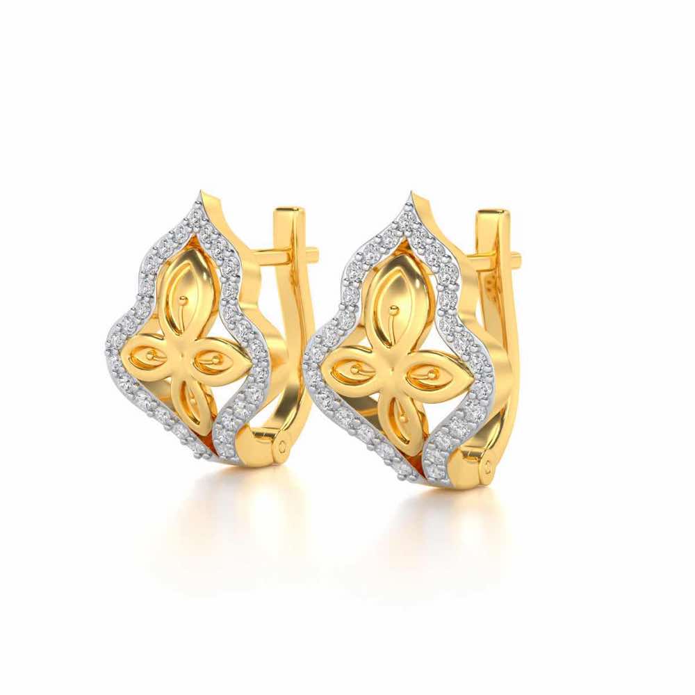 Panache Leaf Silver Bali - Yellow Gold - Image 3