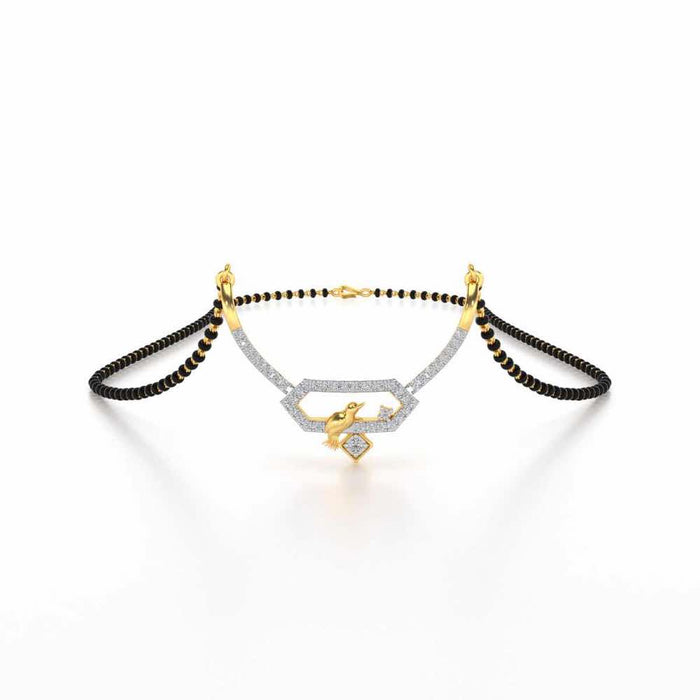 Panchi Silver Mangasutra - Yellow Gold - Image 1
