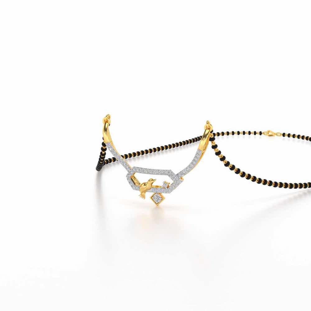 Panchi Silver Mangasutra - Yellow Gold - Image 2