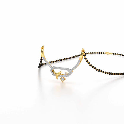 Panchi Silver Mangasutra - Yellow Gold - Image 2