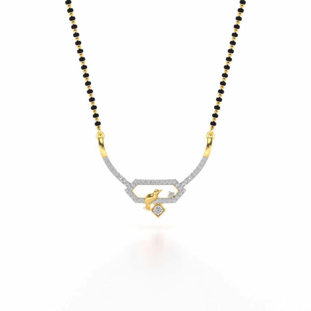 Panchi Silver Mangasutra - Yellow Gold - Image 3