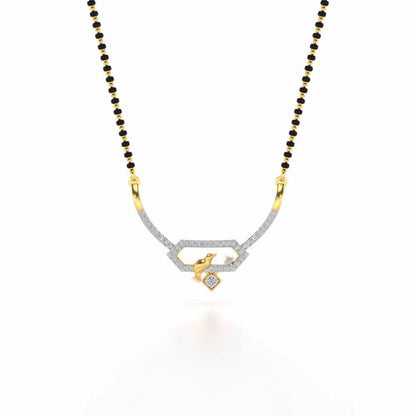 Panchi Silver Mangasutra - Yellow Gold - Image 3