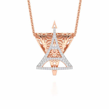 Paris Story Silver Pendant - Rose Gold - Image 1
