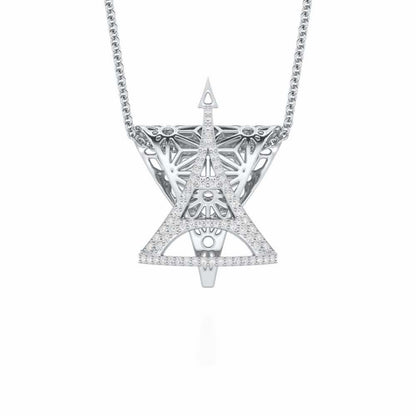Paris Story Silver Pendant - White Gold - Image 1