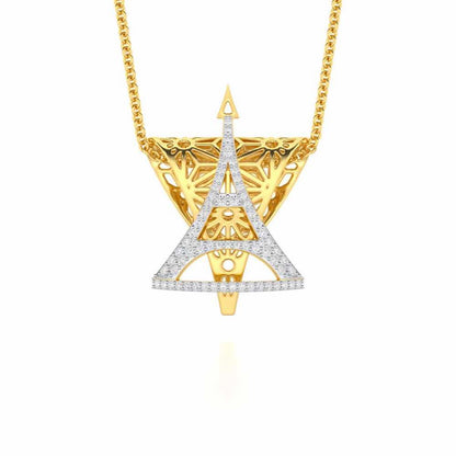 Paris Story Silver Pendant - Yellow Gold - Image 1