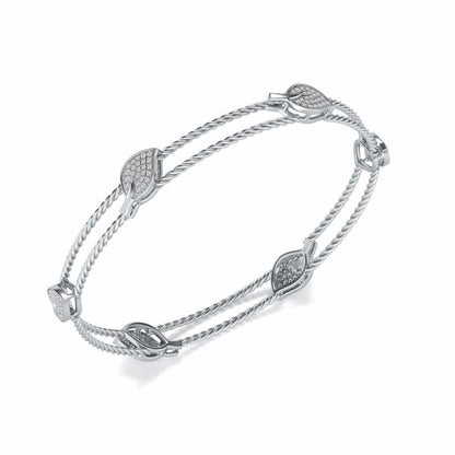 Pattiya Silver Bangles - White Gold - Image 1