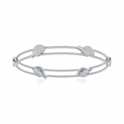 Pattiya Silver Bangles - White Gold - Image 4