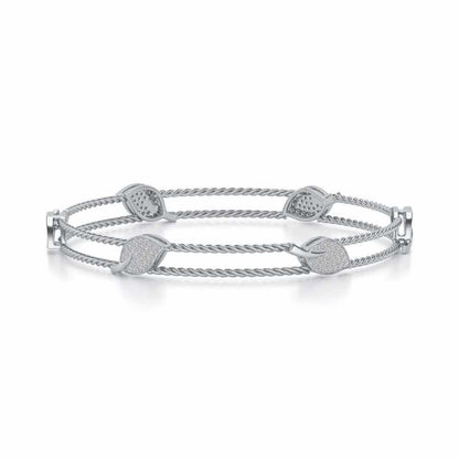 Pattiya Silver Bangles - White Gold - Image 5