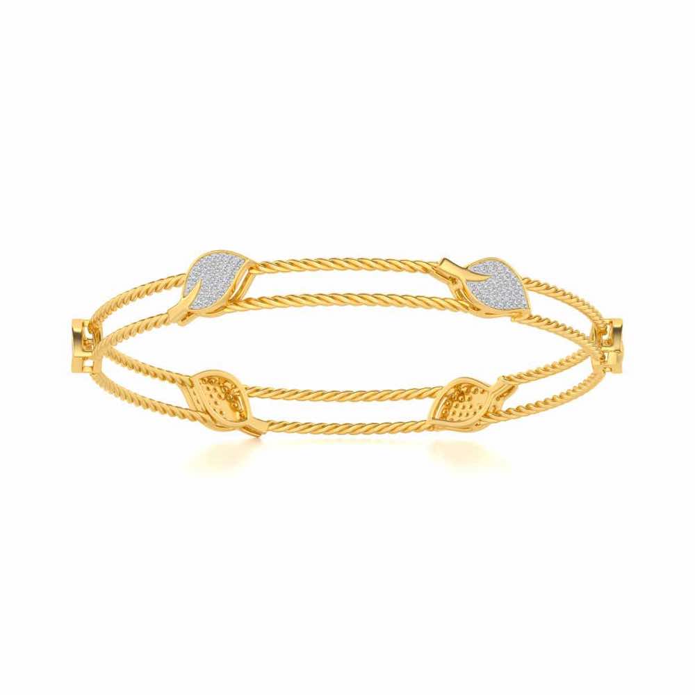 Pattiya Silver Bangles - Yellow Gold - Image 4