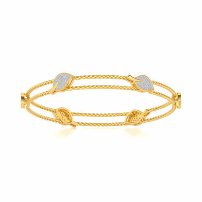 Pattiya Silver Bangles - Yellow Gold - Image 4