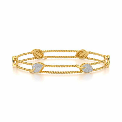 Pattiya Silver Bangles - Yellow Gold - Image 5