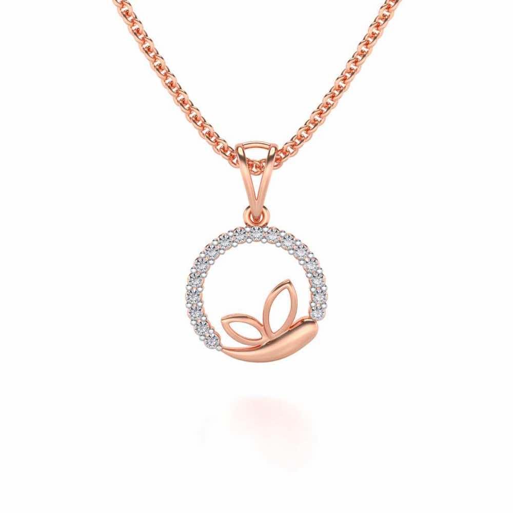 Pavo Silver Pendant - Rose Gold - Image 1