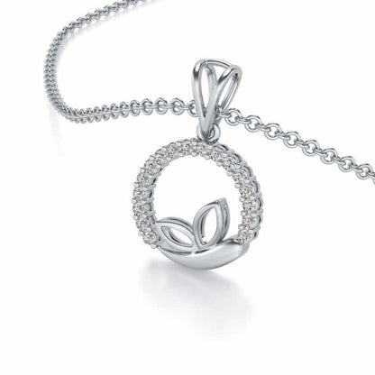 Pavo Silver Pendant - White Gold - Image 2