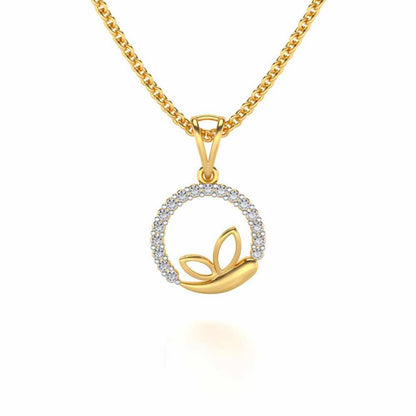 Pavo Silver Pendant - Yellow Gold - Image 1