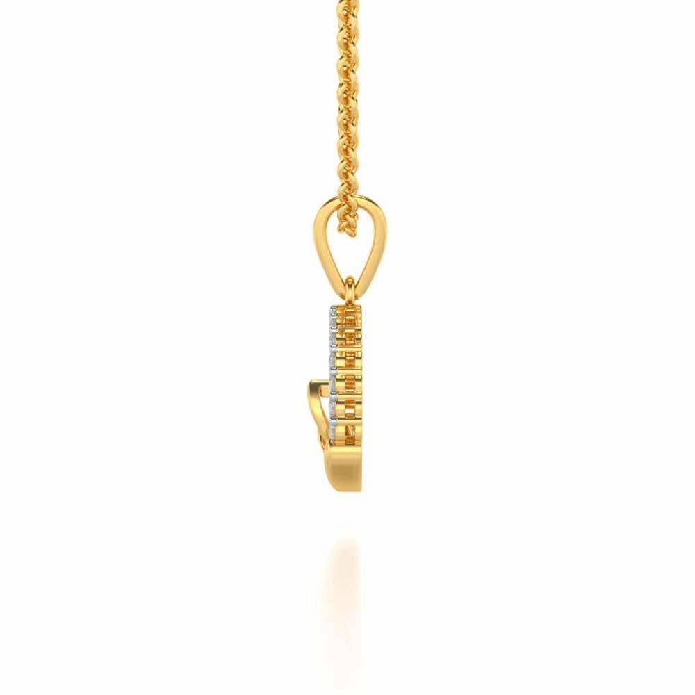 Pavo Silver Pendant - Yellow Gold - Image 3