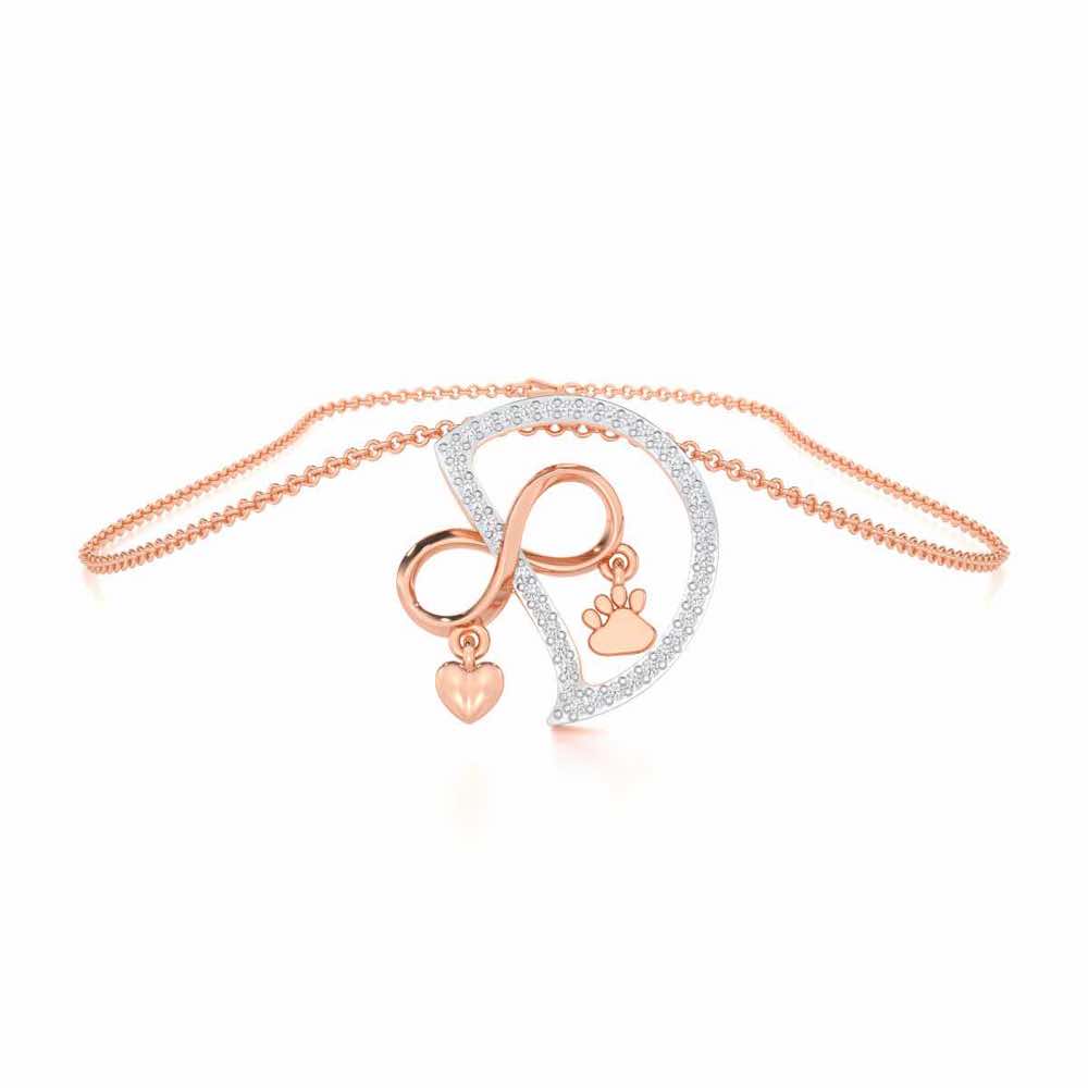Pawsome Silver Pendant - Rose Gold - Image 3