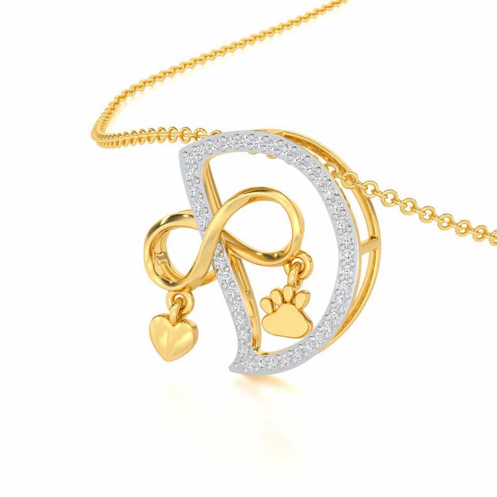 Pawsome Silver Pendant - Yellow Gold - Image 2