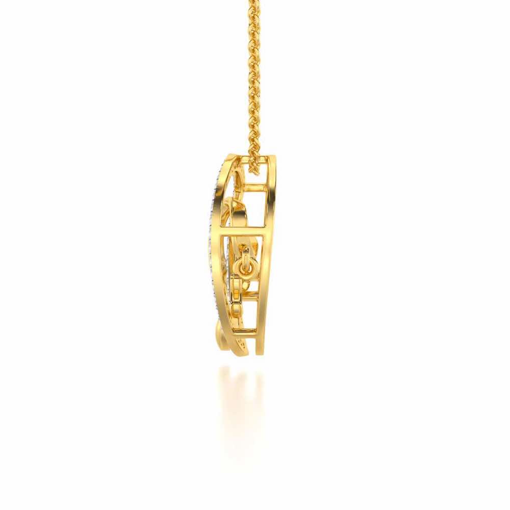 Pawsome Silver Pendant - Yellow Gold - Image 4