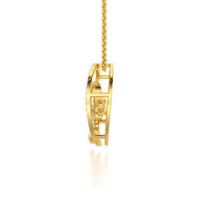 Pawsome Silver Pendant - Yellow Gold - Image 4