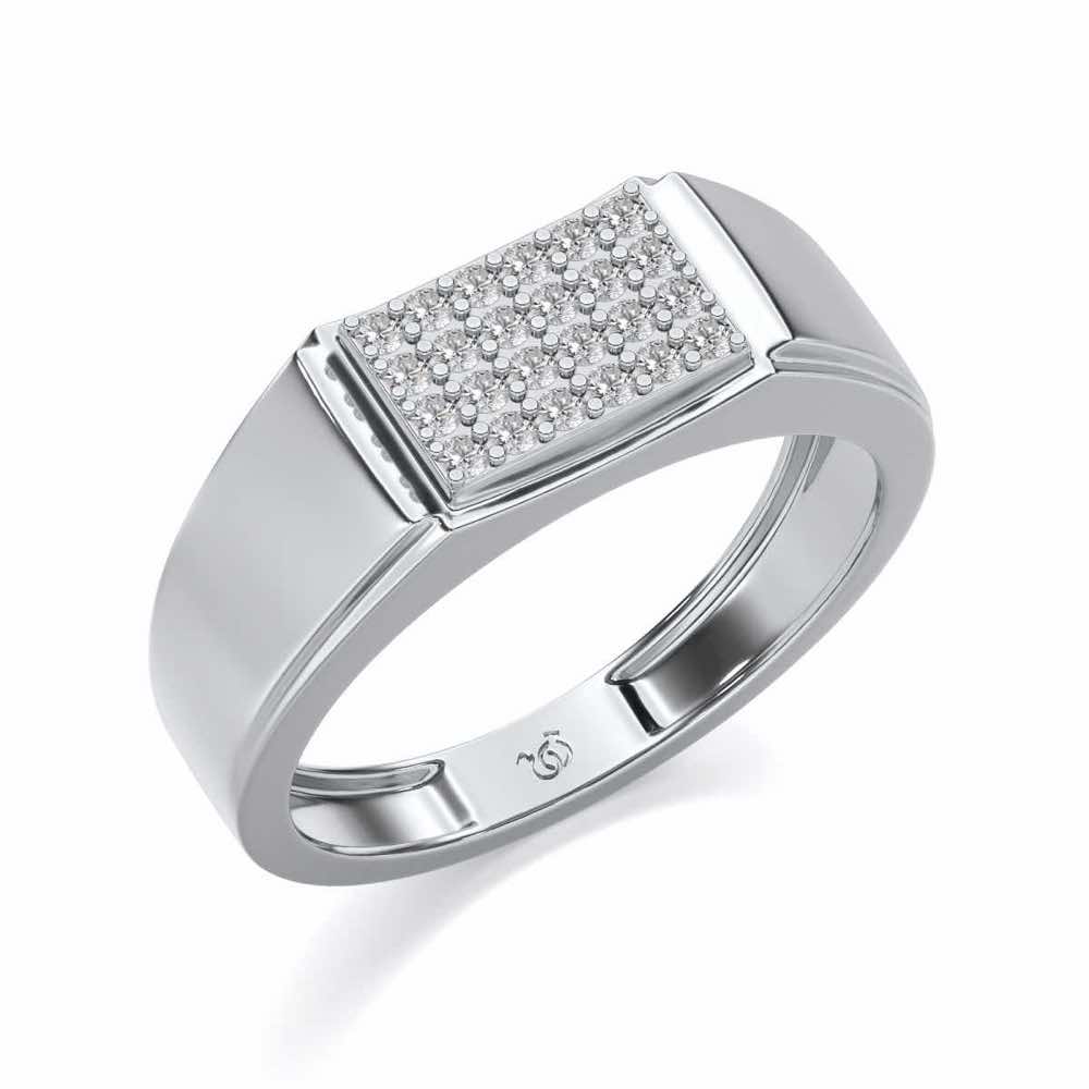 Peacemaker Silver Ring For Men - White Gold - Image 1
