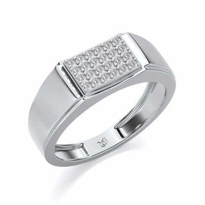 Peacemaker Silver Ring For Men - White Gold - Image 1