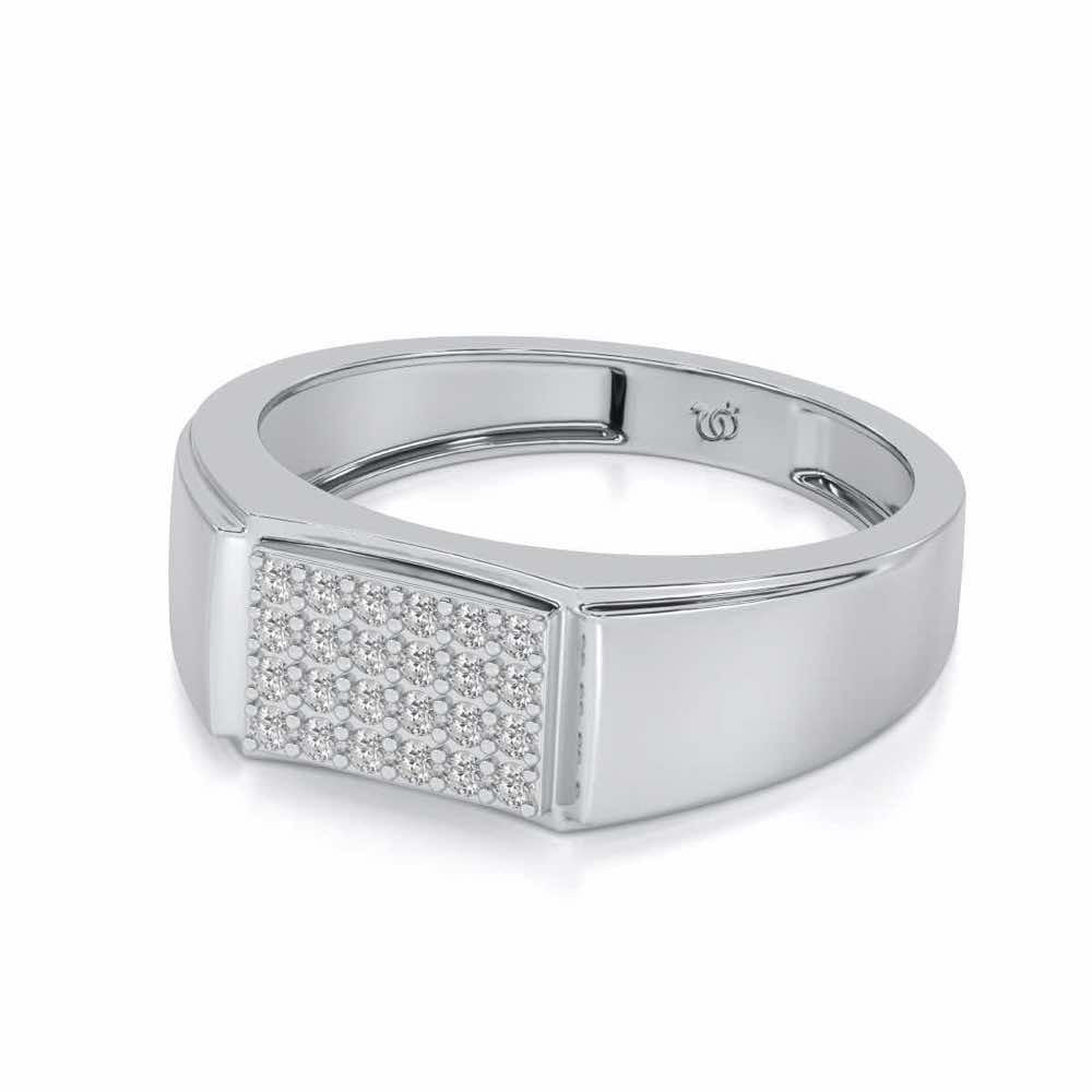 Peacemaker Silver Ring For Men - White Gold - Image 2