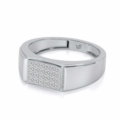 Peacemaker Silver Ring For Men - White Gold - Image 2