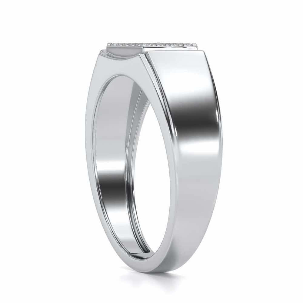 Peacemaker Silver Ring For Men - White Gold - Image 3