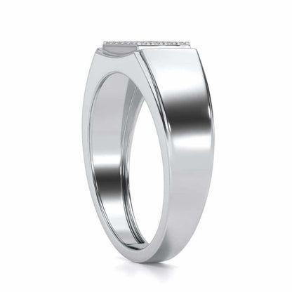 Peacemaker Silver Ring For Men - White Gold - Image 3