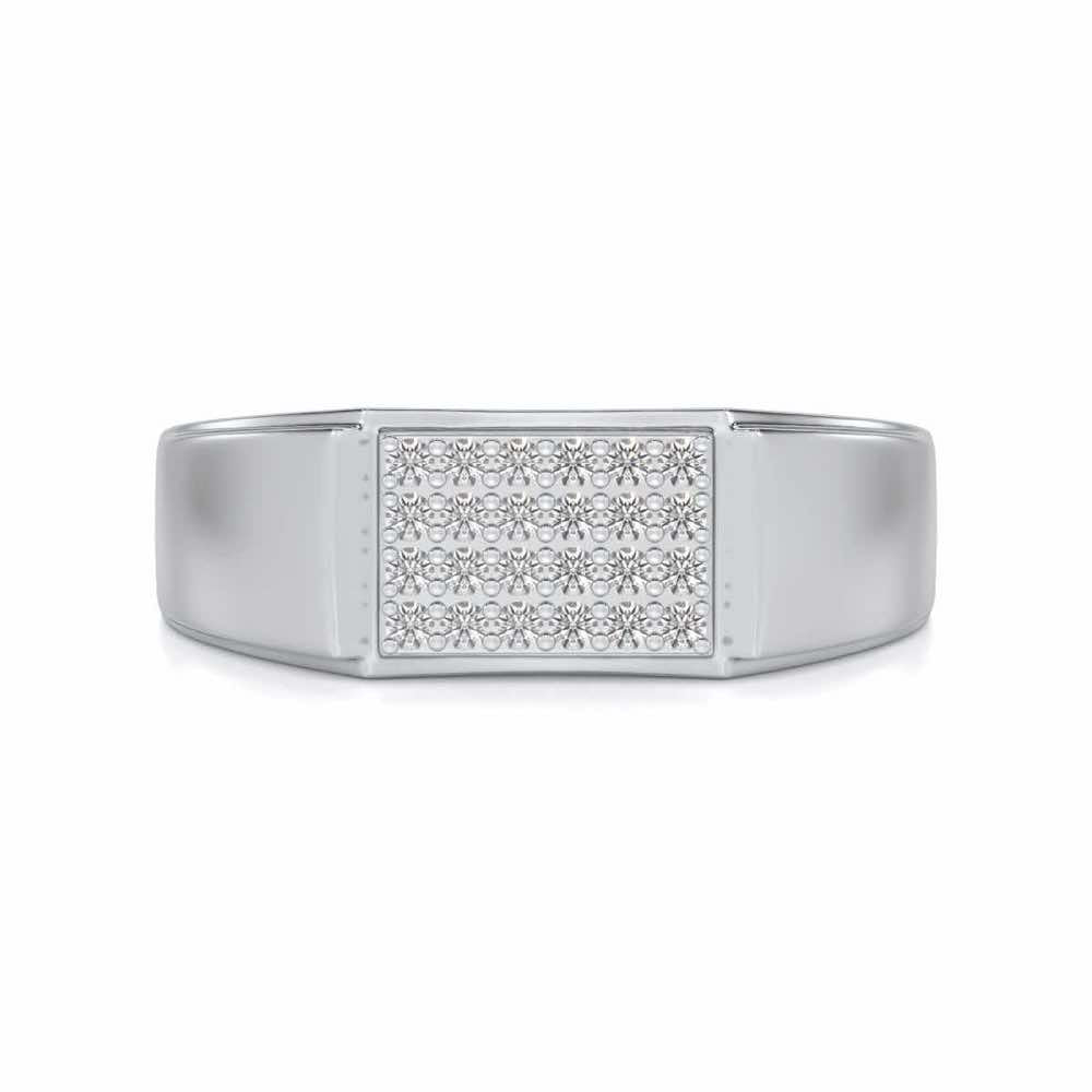 Peacemaker Silver Ring For Men - White Gold - Image 4