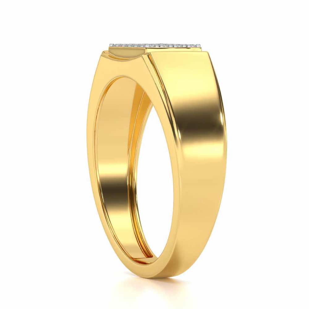 Peacemaker Silver Ring For Men - Yellow Gold - Image 3
