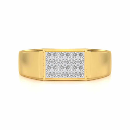 Peacemaker Silver Ring For Men - Yellow Gold - Image 4