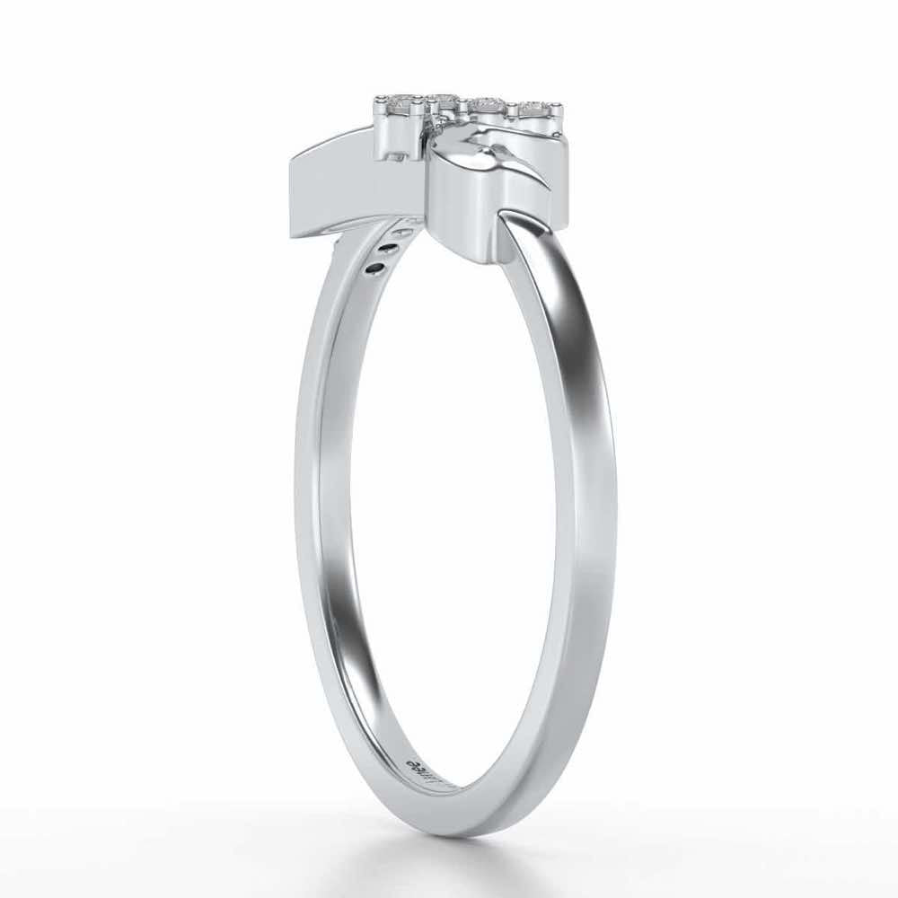 Peacock Silver Ring - White Gold - Image 3
