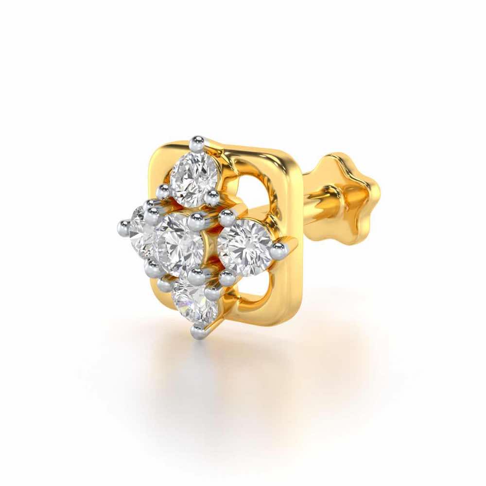 Peculiar Silver Nosepin - Yellow Gold - Image 2