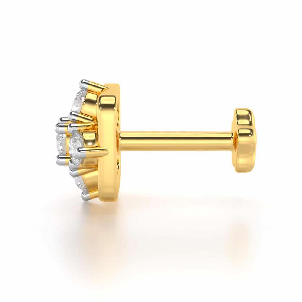 Peculiar Silver Nosepin - Yellow Gold - Image 3