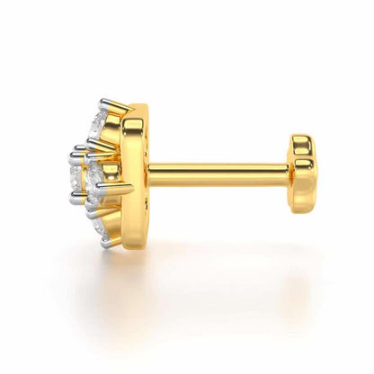Peculiar Silver Nosepin - Yellow Gold - Image 3