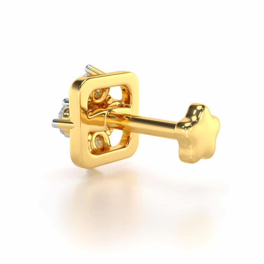 Peculiar Silver Nosepin - Yellow Gold - Image 4