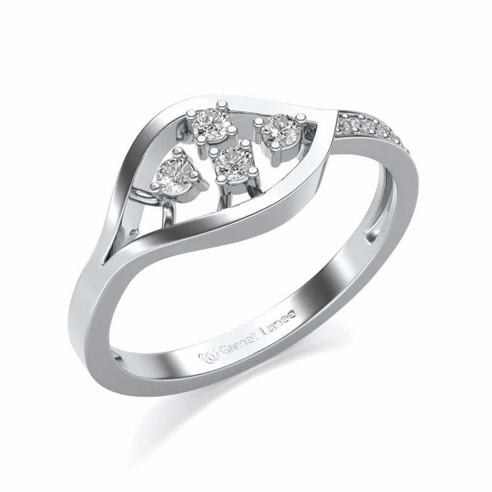 Peeper Silver Ring - White Gold - Image 1