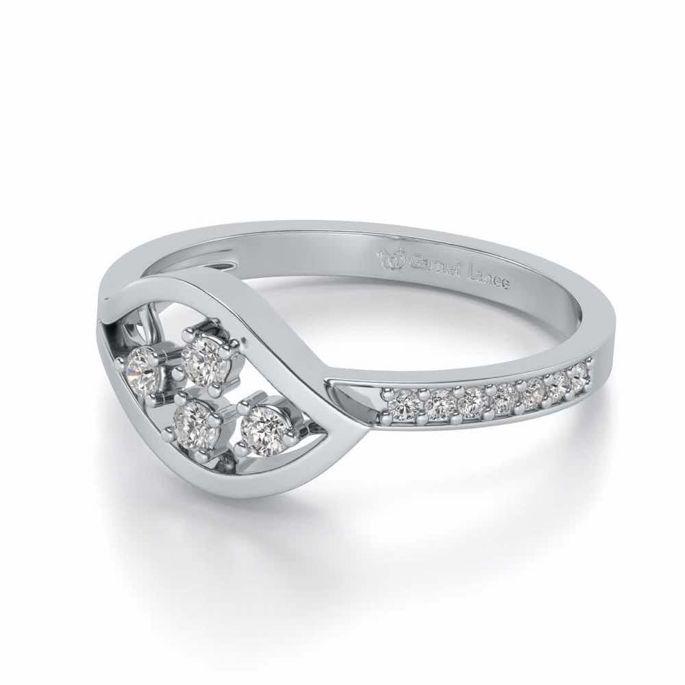 Peeper Silver Ring - White Gold - Image 2