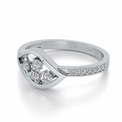 Peeper Silver Ring - White Gold - Image 2