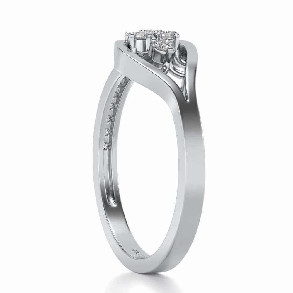 Peeper Silver Ring - White Gold - Image 3