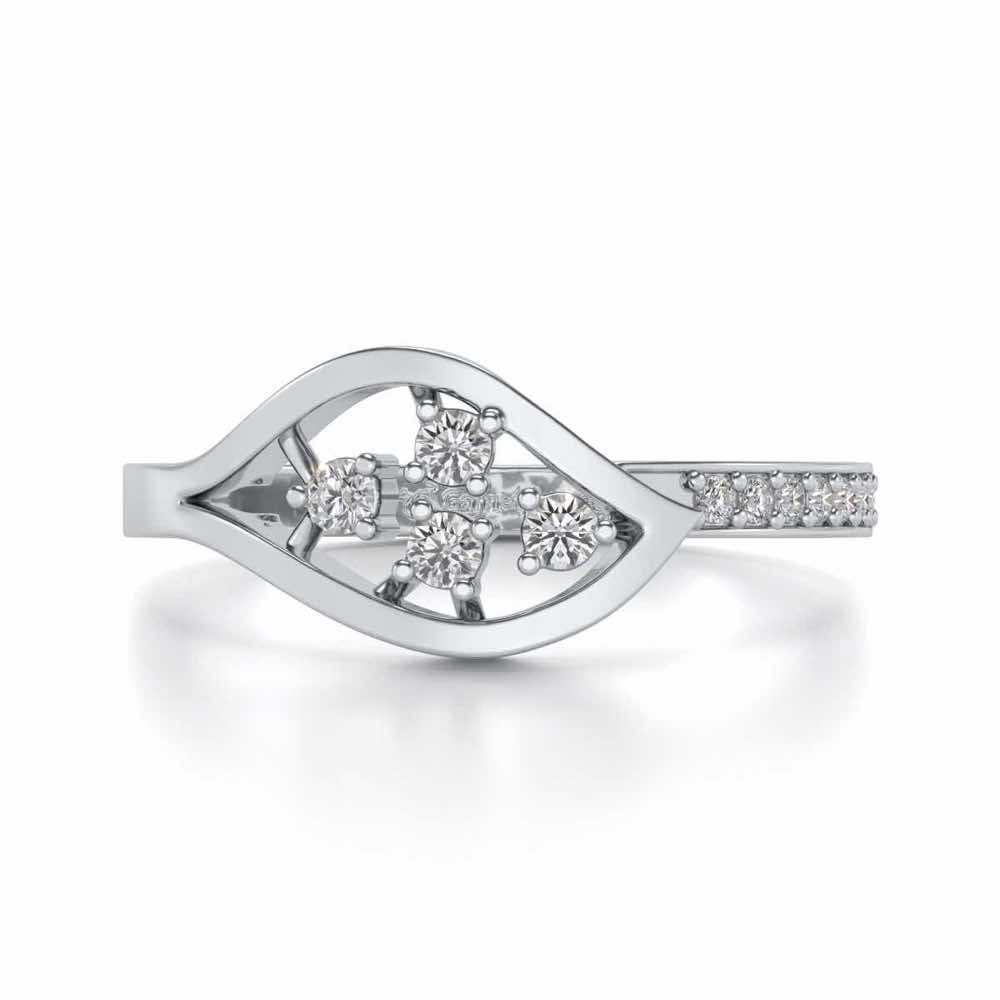 Peeper Silver Ring - White Gold - Image 4