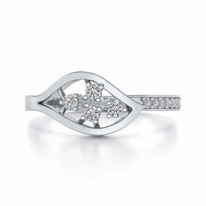 Peeper Silver Ring - White Gold - Image 4